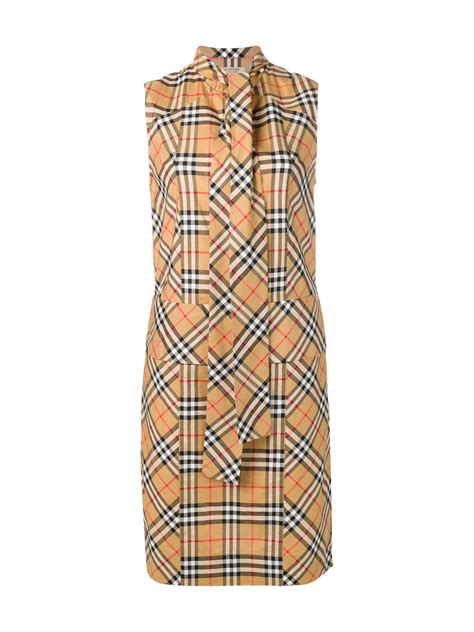 burberry vintage check cotton tie neck dress|Burberry neckties harrods.